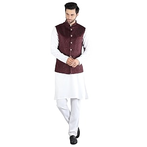 Uri and MacKenzie Mens Silk Blend Kurta