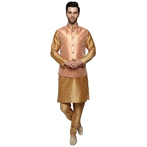 uri and mackenzie men39s silk blend kurta pajama with designer ethnic nehru jacketmodi jacket