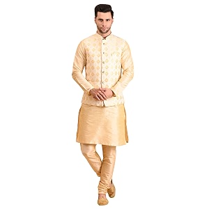uri and mackenzie men39s silk blend kurta pajama with designer ethnic nehru jacketmodi jacket