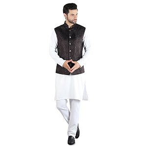 Uri and MacKenzie Mens Silk Blend Kurta