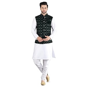 uri and mackenzie men39s silk blend kurta pajama with designer ethnic nehru jacketmodi jacket