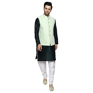 Uri and MacKenzie Mens Silk Blend Kurta