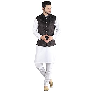 Uri and MacKenzie Mens Silk Blend Kurta