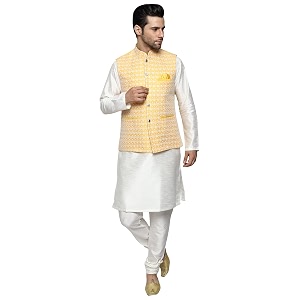 Uri and MacKenzie Mens Silk Blend Kurta