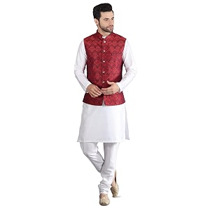 uri and mackenzie men39s silk blend kurta pajama with designer ethnic nehru jacketmodi jacket