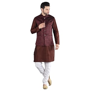 Uri and MacKenzie Mens Silk Blend Kurta