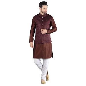 Uri and MacKenzie Mens Silk Blend Kurta