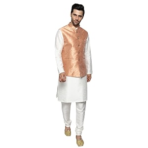 uri and mackenzie men39s silk blend kurta pajama with designer ethnic nehru jacketmodi jacket