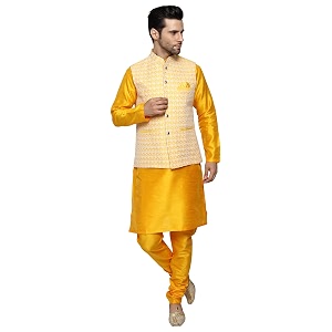 Uri and MacKenzie Mens Silk Blend Kurta