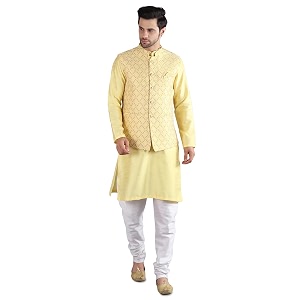 uri and mackenzie men39s silk blend kurta pajama with designer ethnic nehru jacketmodi jacket
