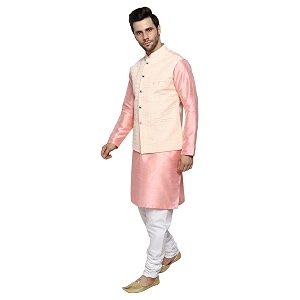 Uri and MacKenzie Mens Silk Blend Kurta