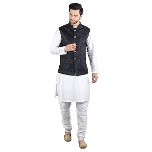 Uri and MacKenzie Mens Silk Blend Kurta