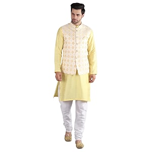 uri and mackenzie men39s silk blend kurta pajama with designer ethnic nehru jacketmodi jacket