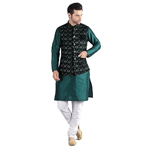 Uri and MacKenzie Mens Silk Blend Kurta