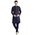 Uri and MacKenzie Men's Silk Blend Kurta Pajama with Designer Ethnic Nehru Jacket/Modi Jacket