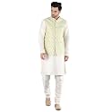 Uri and MacKenzie Men's Silk Blend Kurta Pajama with Designer Ethnic Nehru Jacket/Modi Jacket