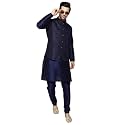 Uri and MacKenzie Men's Silk Blend Kurta Pajama with Designer Ethnic Nehru Jacket/Modi Jacket…