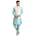 Uri and MacKenzie Men's Silk Blend Kurta Pajama with Designer Ethnic Nehru Jacket/Modi Jacket