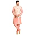 Uri and MacKenzie Men's Silk Blend Kurta Pajama with Designer Ethnic Nehru Jacket/Modi Jacket