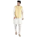 Uri and MacKenzie Men's Silk Blend Kurta Pajama with Designer Ethnic Nehru Jacket/Modi Jacket