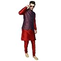 Uri and MacKenzie Men's Silk Blend Kurta Pajama with Designer Ethnic Nehru Jacket/Modi Jacket…