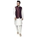 Uri and MacKenzie Men's Silk Blend Kurta Pajama with Designer Ethnic Nehru Jacket/Modi Jacket…