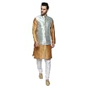 Uri and MacKenzie Men's Silk Blend Kurta Pajama with Designer Ethnic Nehru Jacket/Modi Jacket…