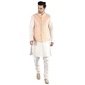 Uri and MacKenzie Men's Silk Blend Kurta Pajama with Designer Ethnic Nehru Jacket/Modi Jacket