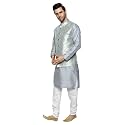 Uri and MacKenzie Men's Silk Blend Kurta Pajama with Designer Ethnic Nehru Jacket/Modi Jacket…