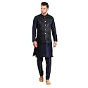 Uri and MacKenzie Men's Silk Blend Kurta Pajama with Designer Ethnic Nehru Jacket/Modi Jacket