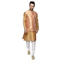 Uri and MacKenzie Men's Silk Blend Kurta Pajama with Designer Ethnic Nehru Jacket/Modi Jacket…