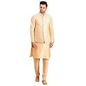 Uri and MacKenzie Men's Silk Blend Kurta Pajama with Designer Ethnic Nehru Jacket/Modi Jacket