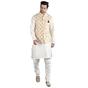 Uri and MacKenzie Men's Silk Blend Kurta Pajama with Designer Ethnic Nehru Jacket/Modi Jacket