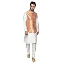 Uri and MacKenzie Men's Silk Blend Kurta Pajama with Designer Ethnic Nehru Jacket/Modi Jacket…