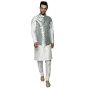 Uri and MacKenzie Men's Silk Blend Kurta Pajama with Designer Ethnic Nehru Jacket/Modi Jacket…