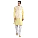 Uri and MacKenzie Men's Silk Blend Kurta Pajama with Designer Ethnic Nehru Jacket/Modi Jacket