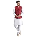 Uri and MacKenzie Men's Silk Blend Kurta Pajama with Designer Ethnic Nehru Jacket/Modi Jacket…