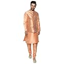 Uri and MacKenzie Men's Silk Blend Kurta Pajama with Designer Ethnic Nehru Jacket/Modi Jacket…