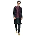 Uri and MacKenzie Men's Silk Blend Kurta Pajama with Designer Ethnic Nehru Jacket/Modi Jacket…