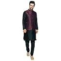 Uri and MacKenzie Men's Silk Blend Kurta Pajama with Designer Ethnic Nehru Jacket/Modi Jacket…