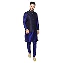 Uri and MacKenzie Men's Silk Blend Kurta Pajama with Designer Ethnic Nehru Jacket/Modi Jacket…