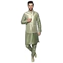 Uri and MacKenzie Men's Silk Blend Kurta Pajama with Designer Ethnic Nehru Jacket/Modi Jacket…