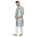 Uri and MacKenzie Men's Silk Blend Kurta Pajama with Designer Ethnic Nehru Jacket/Modi Jacket…