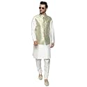 Uri and MacKenzie Men's Silk Blend Kurta Pajama with Designer Ethnic Nehru Jacket/Modi Jacket…