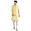 Uri and MacKenzie Men's Silk Blend Kurta Pajama with Designer Ethnic Nehru Jacket/Modi Jacket