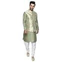 Uri and MacKenzie Men's Silk Blend Kurta Pajama with Designer Ethnic Nehru Jacket/Modi Jacket…