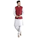 Uri and MacKenzie Men's Silk Blend Kurta Pajama with Designer Ethnic Nehru Jacket/Modi Jacket…