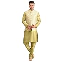 Uri and MacKenzie Men's Silk Blend Kurta Pajama with Designer Ethnic Nehru Jacket/Modi Jacket
