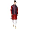Uri and MacKenzie Men's Silk Blend Kurta Pajama with Designer Ethnic Nehru Jacket/Modi Jacket…