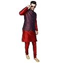 Uri and MacKenzie Men's Silk Blend Kurta Pajama with Designer Ethnic Nehru Jacket/Modi Jacket…